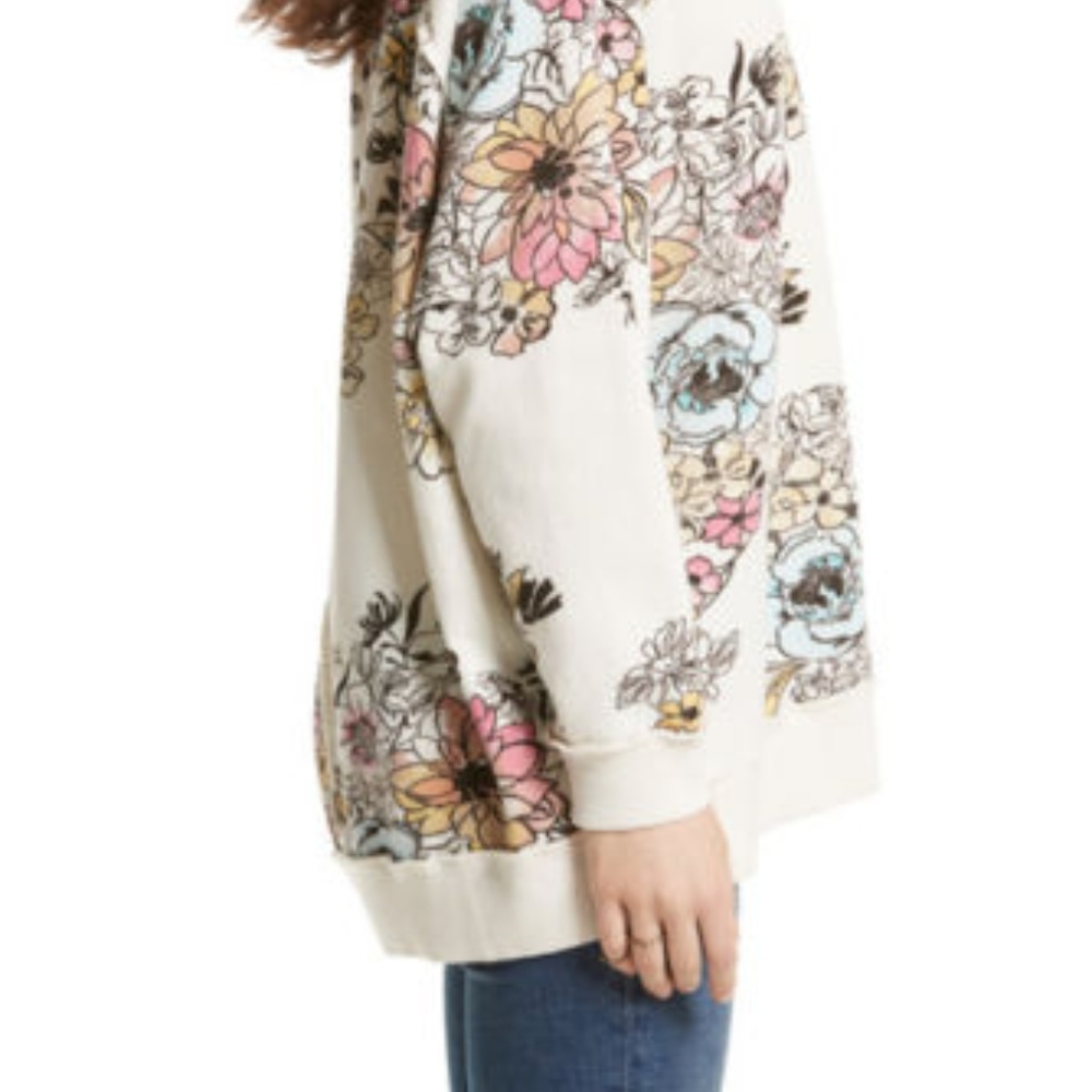 ⛔Sold⛔Free People Go On Floral Pullover Sweatshirt - Picture 4 of 7